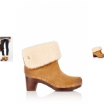 Chestnut Suede Lynnea Shearling Clog Boot