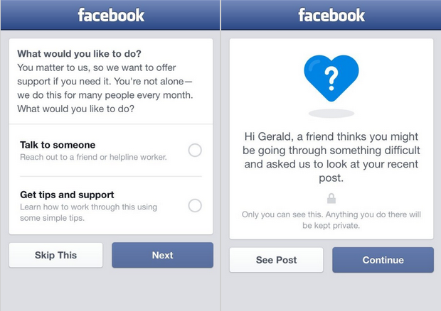 Facebook Suicide Prevention