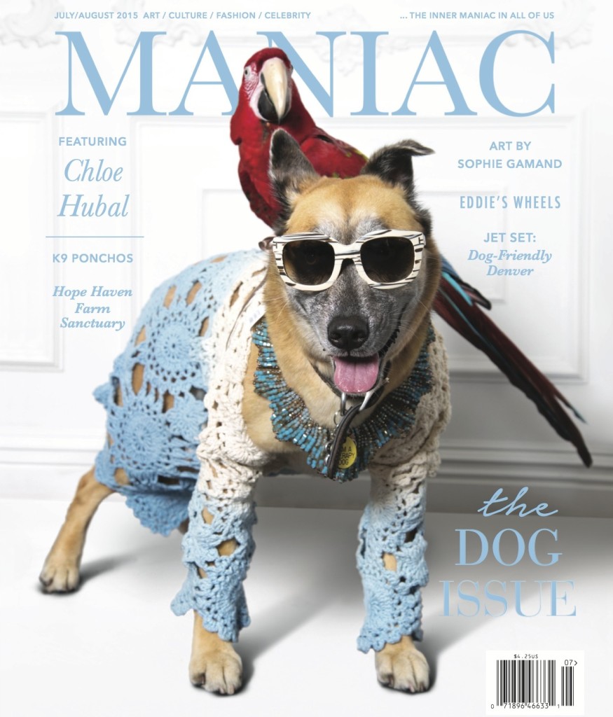 Maniac Magazine's Dog issue cover with Chloe Hubal