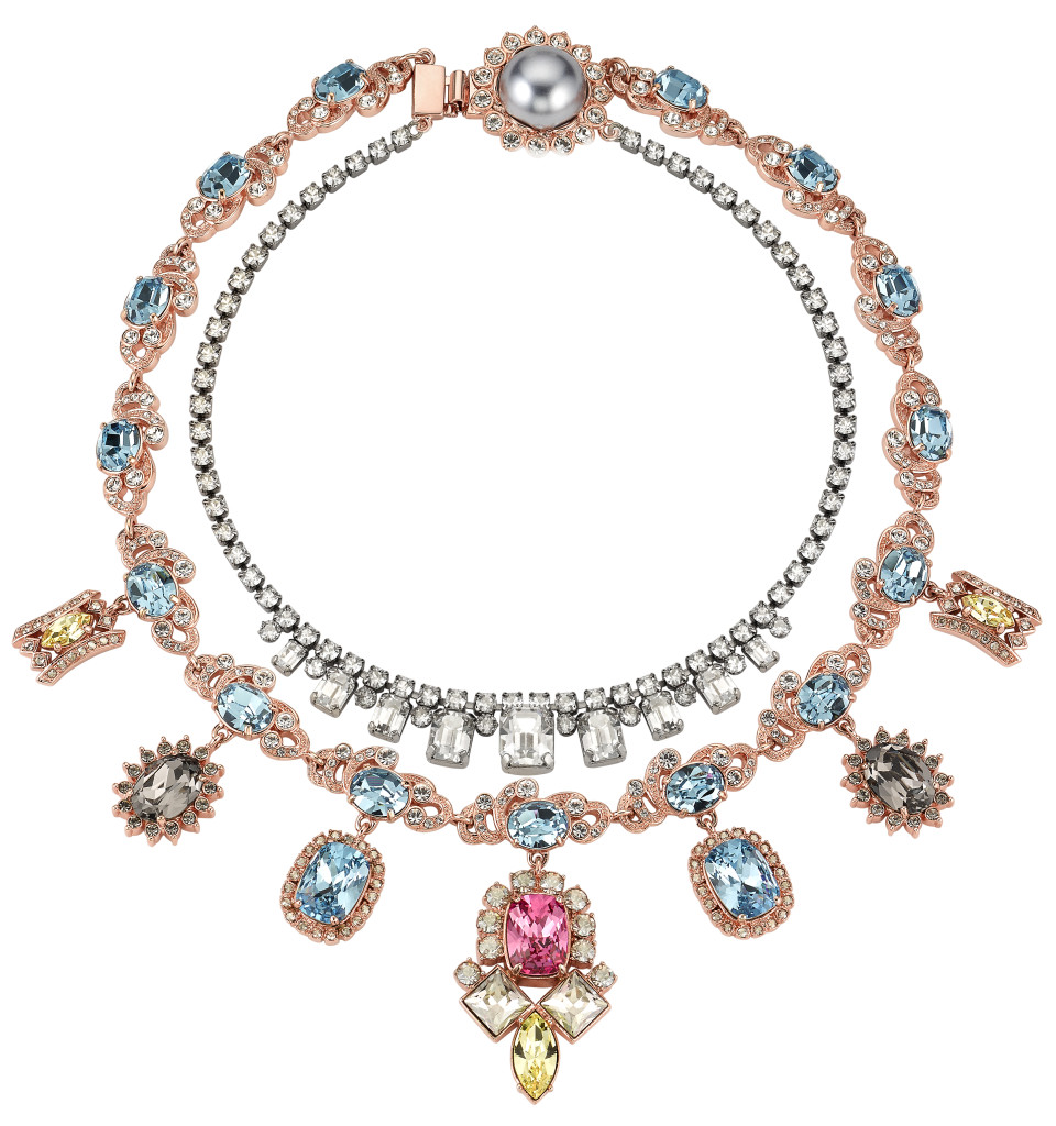 Mawi Tiered Pavé Gemstone Necklace, $612.00 Fine Costume Jewelry